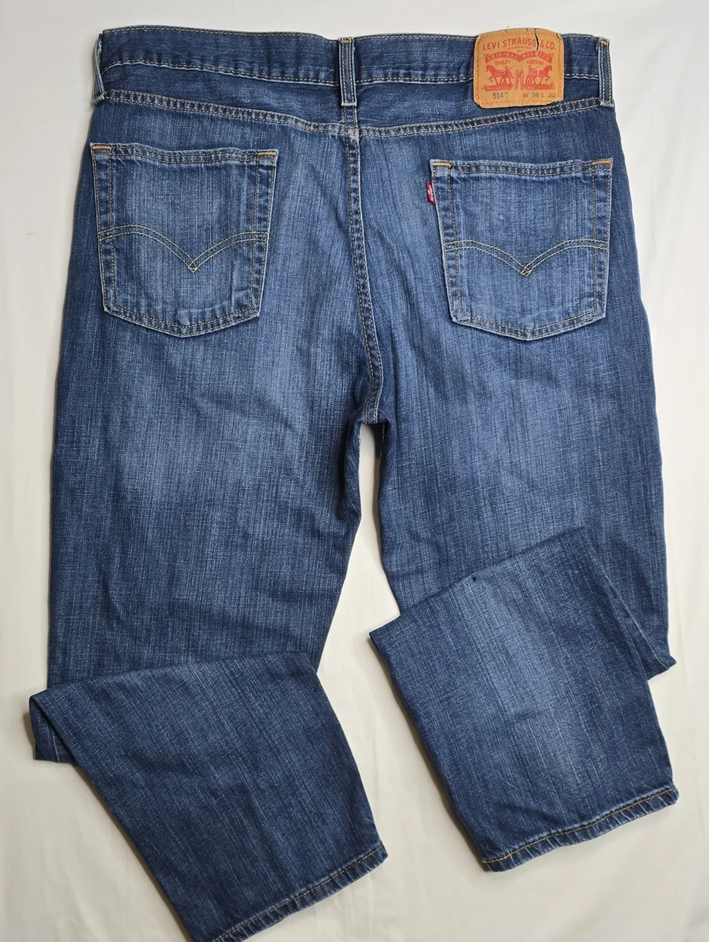 Levi's 514 36 X 30 Classic Men's Blue Straight-Leg Jeans